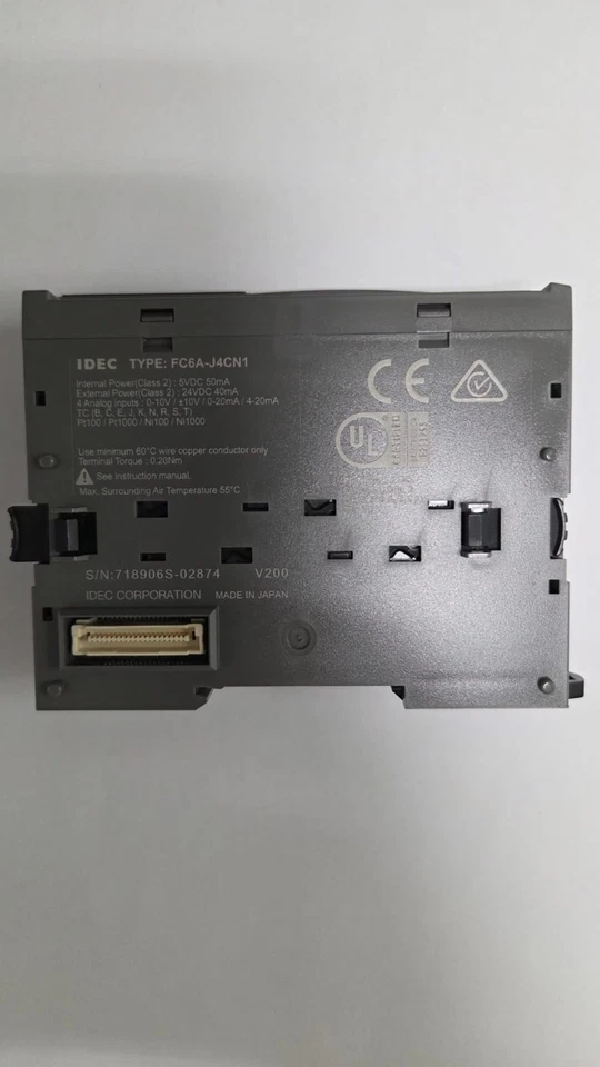 Módulo de entrada analógica de 4 canales IDEC FC6A-J4CN1 - 0-10V / 4-20mA - probado funcionando Foto 4 de 4