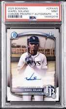 2025 BOWMAN CHROME PROSPECT AUTOS #CPAWS WAREL SOLANO PSA 9