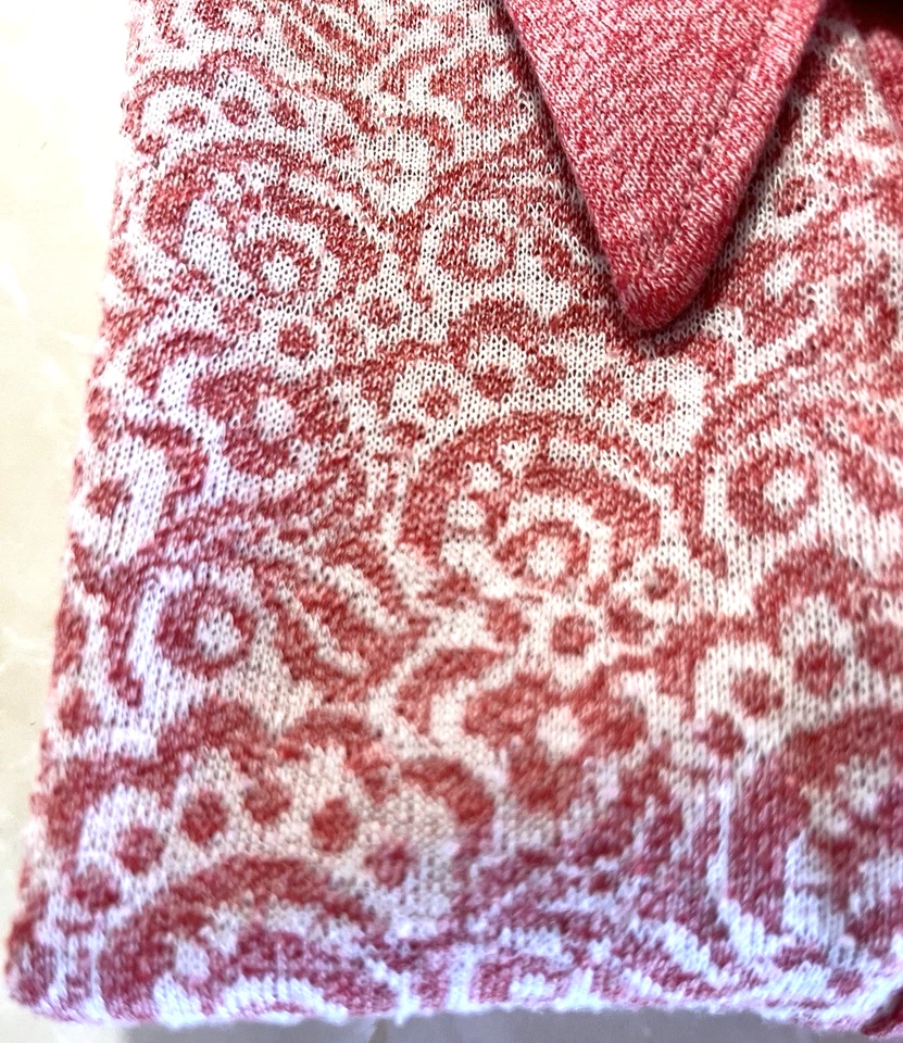 Vtg 1960's DISCO Polo Shirt Kentfield Deadstock Large PINK TEXTURED BIG COLLAR - Image 4 of 4