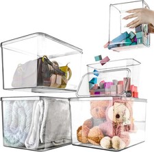 5-Pack Transparent Stackable Food Storage Boxes w/ Lids 3XL 2M