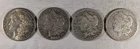 LOT OF 2 1921 S 1 1899 S 1 1896 S MORGAN SILVER DOLLARS #67