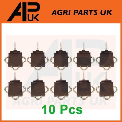 10x drei 3-fach Elektrozaun Torgriff Isolator Anschluss Verbinder