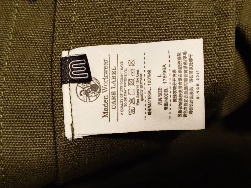 Olive Green Motorcycle Jacket 60s Swedish Army Vintage Cotton Canvas Used JAPAN - Image 4 of 4