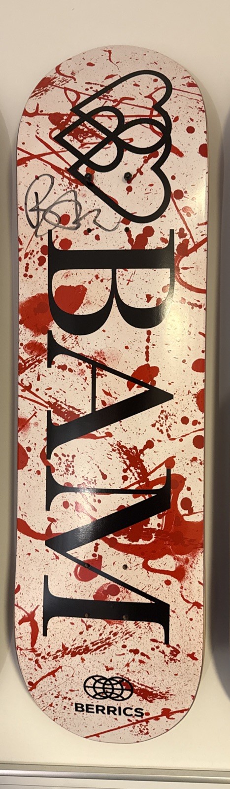 Bam Margera Signed Autographed Skateboard Battle Scars Berrics