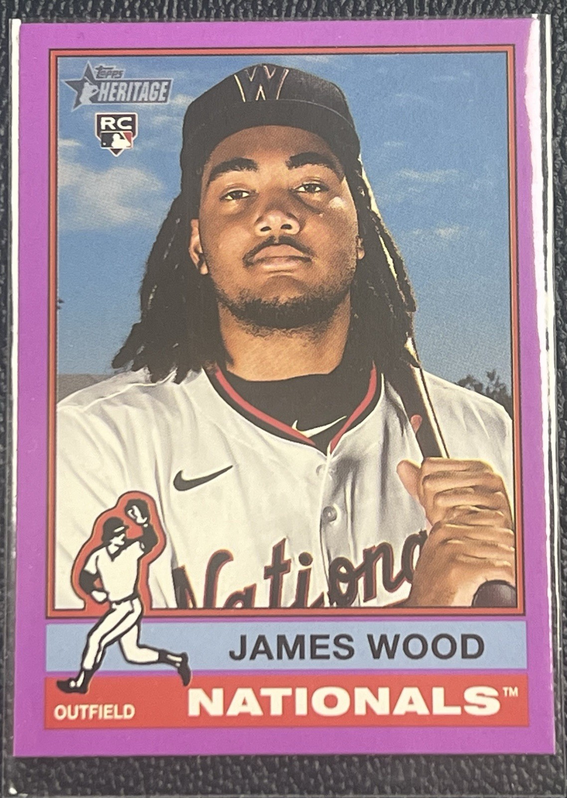 2025 Topps Heritage - James Wood #231 Light Purple Border (RC) Nationals