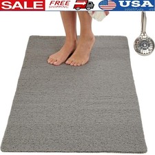 Non-Slip PVC Loofah Shower Mat Safe Water Drainage Bathroom Safety Comfort New