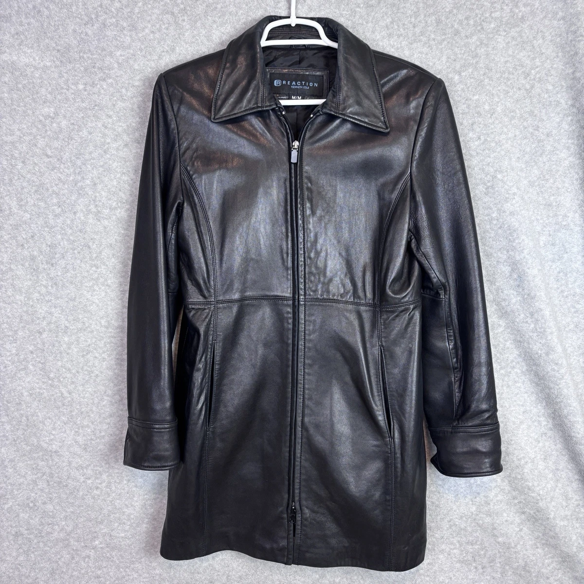 Giacca Ecopelle Kenneth Cole New York Donna - Taglia M - Nero - Cerniera