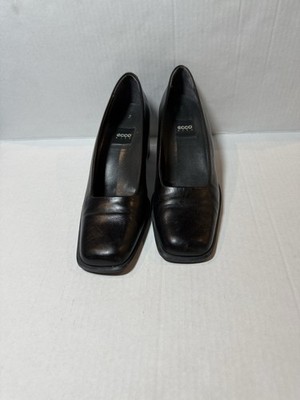Ecco Women's Soft 7 Leather Black Pumps Size 10