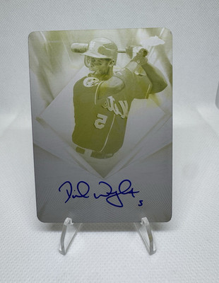 Topps Chrome 2026 DAVID WRIGHT - METS Yellow Printing Plate 1/1 Auto   #75D-DW