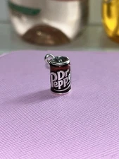 James Avery Sterling Silver Dr. Pepper Can Charm/Pendant, Perfect Condition