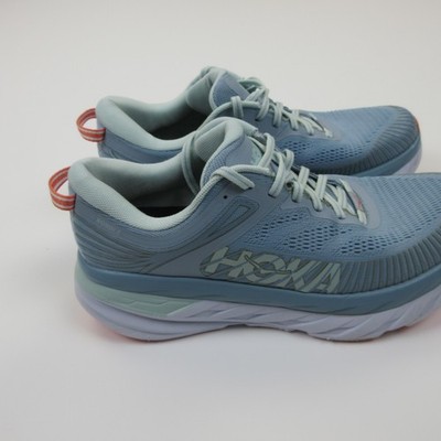 Hoka One One Bondi 7 Shoes Womens Size 9.5 Blue Running Sneakers 1110519 BFBG
