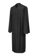 Graduation High School and Bachelor Cap  Gown Jostens - Black New 5'10-6'0