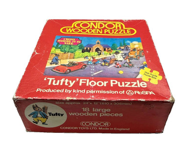 Vintage Concor Wooden Puzzle 'Tufty' Floor Puzzle Holz Puzzle 18 Pieces