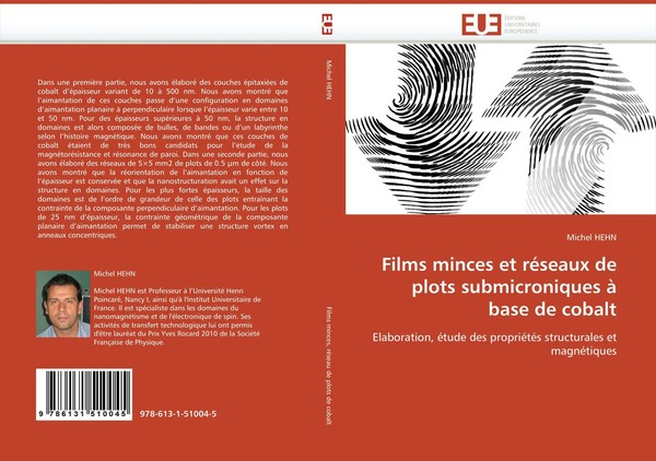 Michel Hehn | Films Minces Et RéSeaux De Plots Submicroniques à Base De Cobalt-image