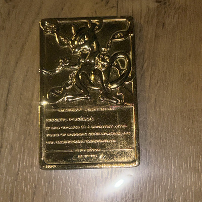1999 POKMON GOLD PLATED Burger King 23 Karat Mewtwo. RARE Shiny Not  Dulled | eBay