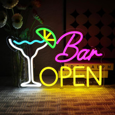 Bar Open Neon Schild Cocktails Led Neon Schild Wand Bier Bar Neon Sign Öffnen Le