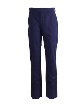 Balenciaga Straight Fit Pants In Navy Blue Cotton Male Blue S
