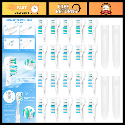 16 Pcs Electric Toothbrush Replacement Heads Sensitive Dual Clean Fit Oral Care
