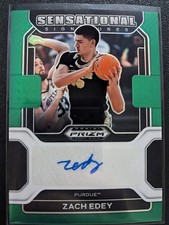 2022-23 Panini Prizm Draft Picks - Sensational Signatures Zach Edey Green Prizm 