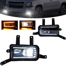 Pair For 2015-2020 Chevy Tahoe Suburban Gmc Yukon Xl Led Fog Lights Lampsdrl