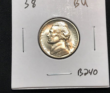 1938-P Jefferson Nickel - BU/Uncirculated First Year of Issue 5C - B240
