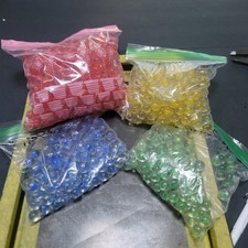 Peewee 6 Veins Cat Eye Marbles; Orange,Blue,Green , Yellow. 13.62mm/.55in. 7lbs