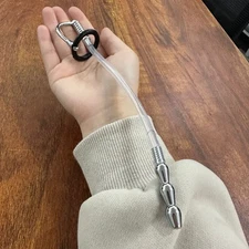 Male Urethra Sounds Silicone Tube O Ring Hollow Dilator Stretcher Enhancer Plug