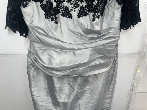 RARE Watters & Watters Mother of the Bride CORSET Bodice Ruffled Waist dress 20w - Picture 10 of 17