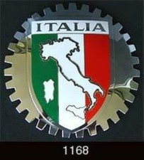 ITALIA AUTOMOBILE GRILLE BADGE - ITALY CAR BADGE