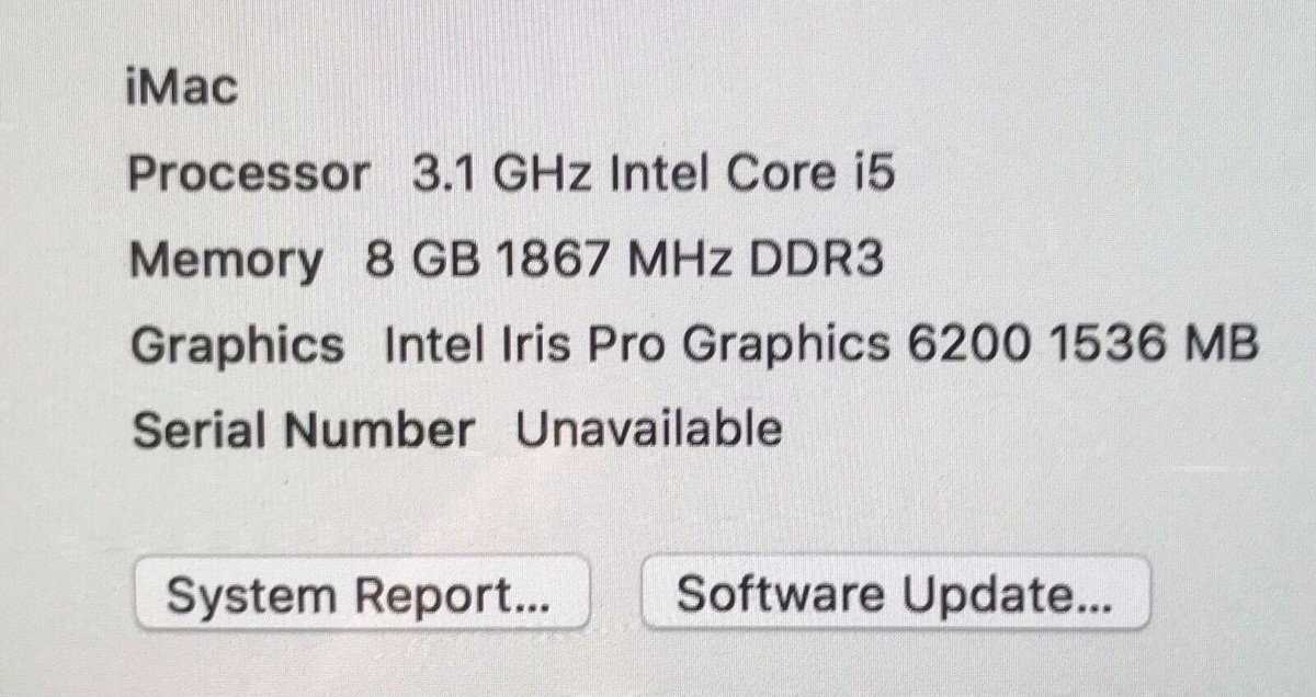 New Apple iMac A1418 4K motherboard i5 8GB RAM Iris