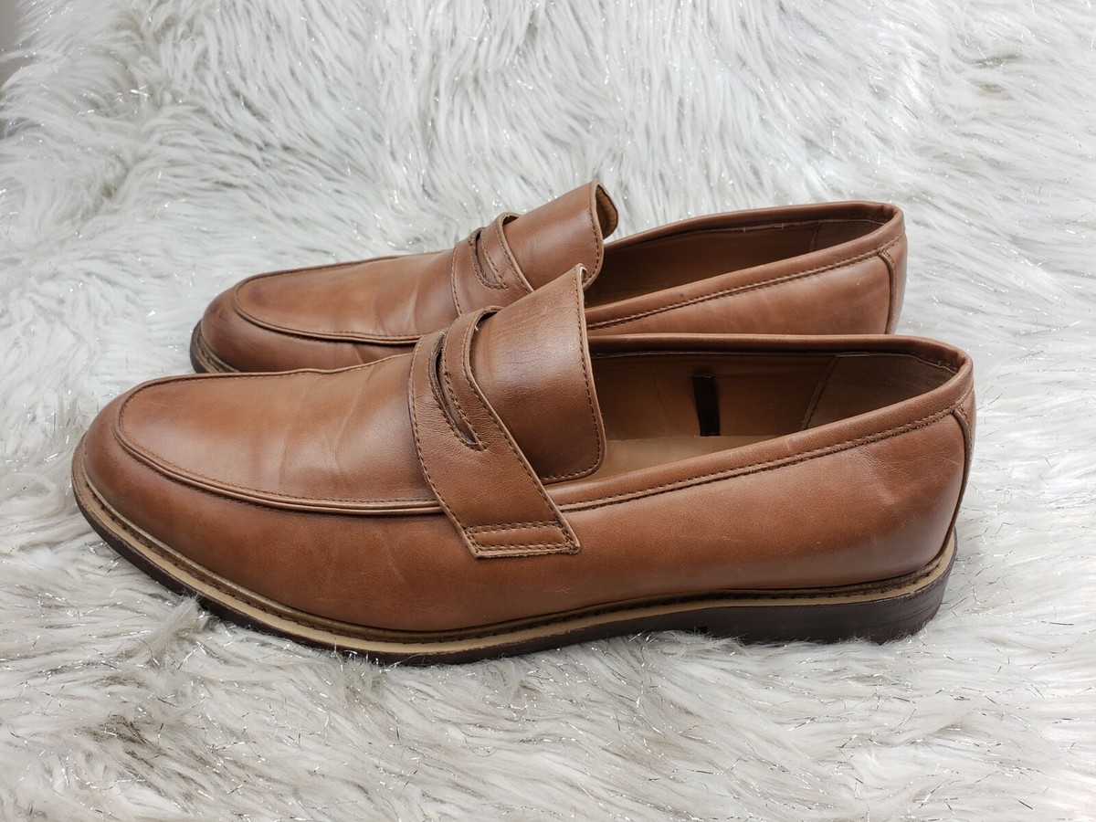 PERRY ELLIS PORTFOLIO Brown Penny Loafers Casual Shoes Size  display picture 3