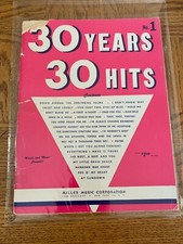 30 Years 30 Hits Sheet Music