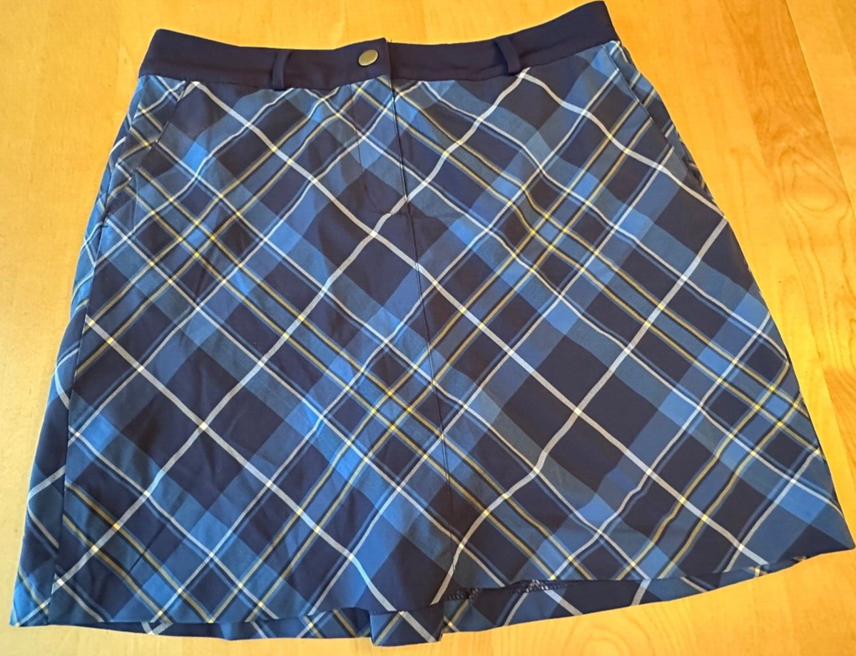 LADY HAGEN SKORT WOMENS SZ PLAID GOLF TENNIS