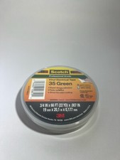 3M 3/4 Inch x 66 Ft. Scotch  Vinyl Electrical Tape 35, Green- Single Roll