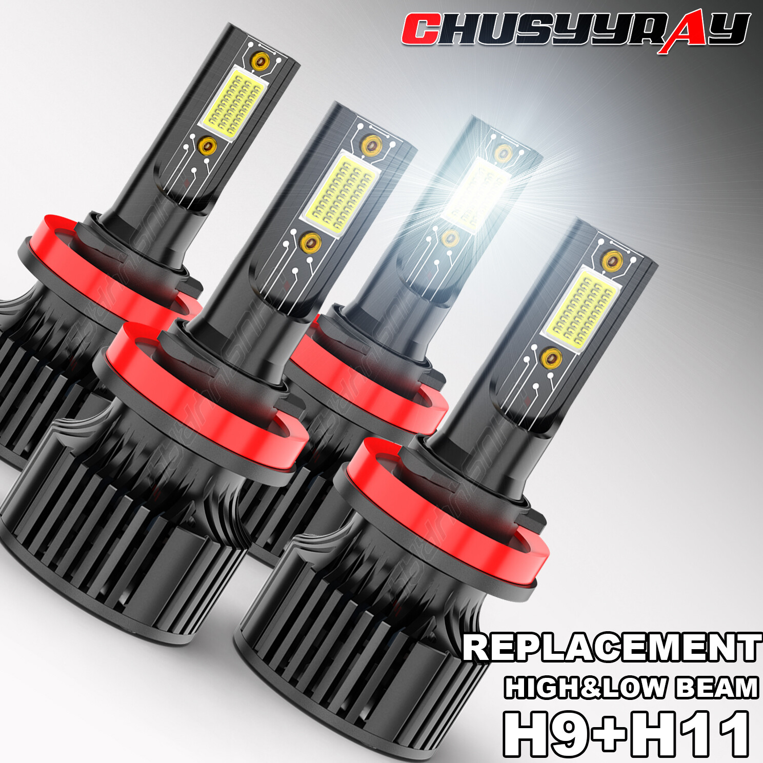 For Chevy Malibu LT LS Sedan 4-Door 2004-2012 COB LED Headlight High Low Bulbs