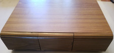 Vintage Faux Wood Cassette Tape Cabinet 3 Drawer Holder Storage Case Holds 36