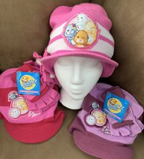 HAT GLOVES SET ZHU ZHU PETS PINK/PURPLE STRIPES SUPER CUTE