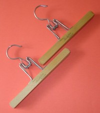 Two Vintage Nevco Manhattan Island Wood Slacks Pants Hangers Clothing Hanger