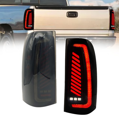 Feux Arrière Gauche Et Droite Pour Chevy Silverado 1500 (99-02) / GMC Sierra (99-06) - Rouge/Chrome