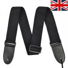 Nylon Guitar Strap for Acoustic Electric Guitar / Bass / Ukulele Black UK