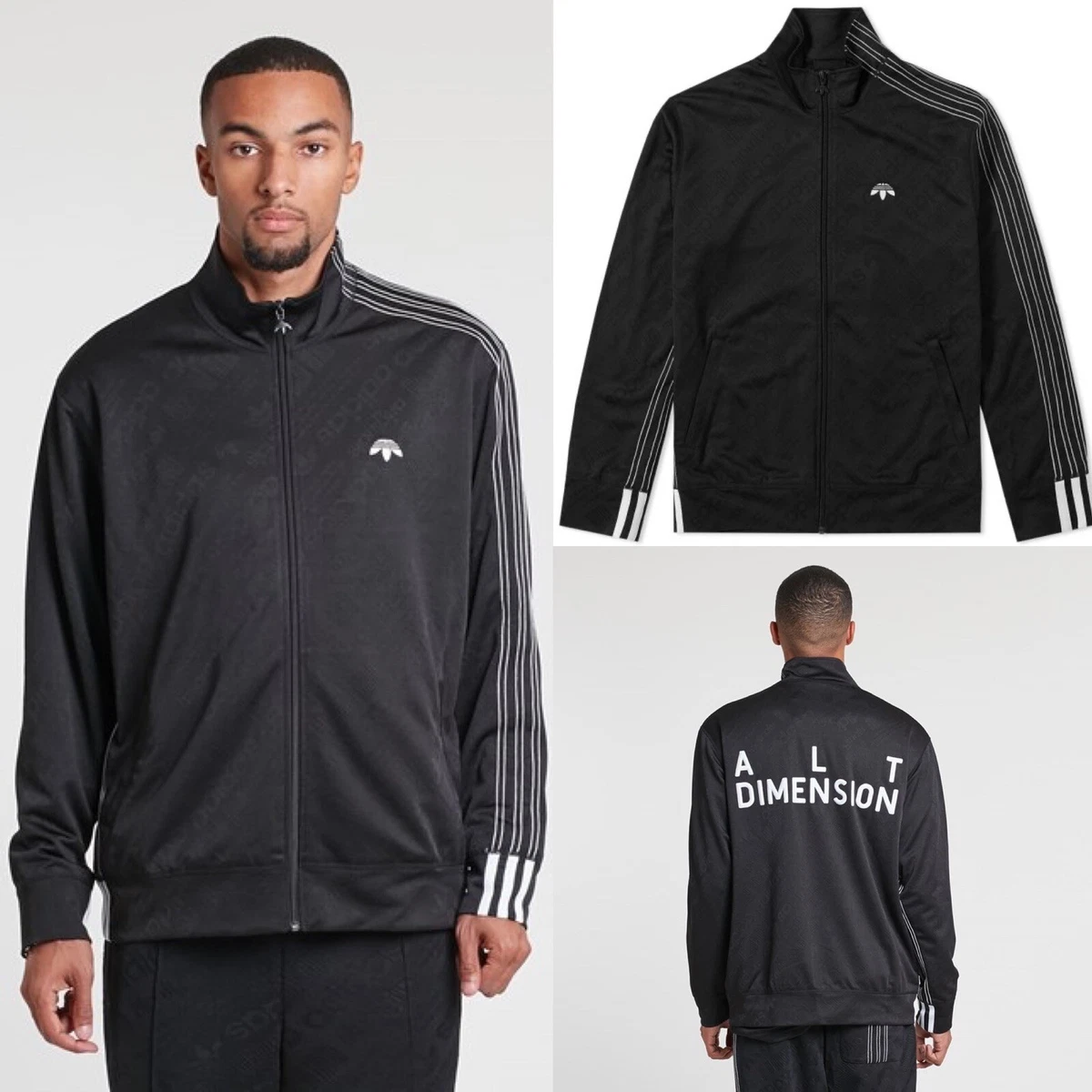 Adidas x Alexander Wang Track Jacket Mens XS Black Jacquard CV5259 