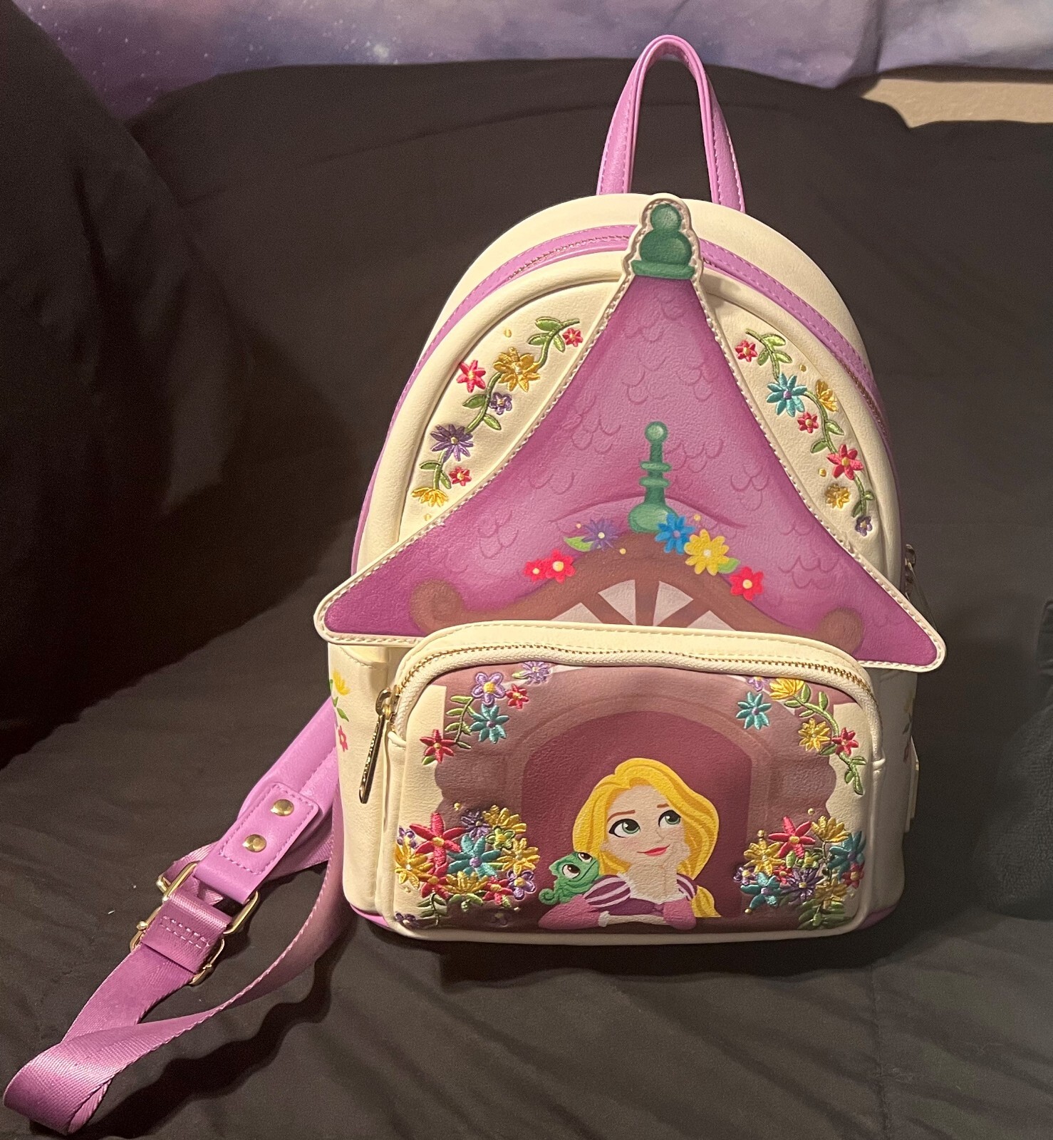 Loungefly Disney Tangled Tower Scene Mini Backpack 10… Gem