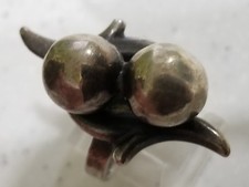 VTG. Sterling Silver Mexico ARTISAN Handmade Modernist SOLID BALL Ring SZ 8.25