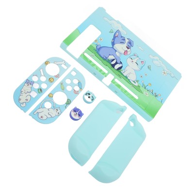 Gaming Console Protective Case Soft Cover Grip Protector For Switch Blue Cat Kit