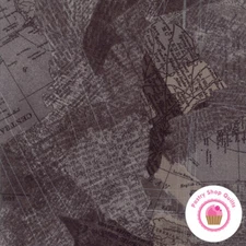 Moda COMPOSITIONS Brown MAPS Tonal 30450 16 Basic Grey QUILT FABRIC