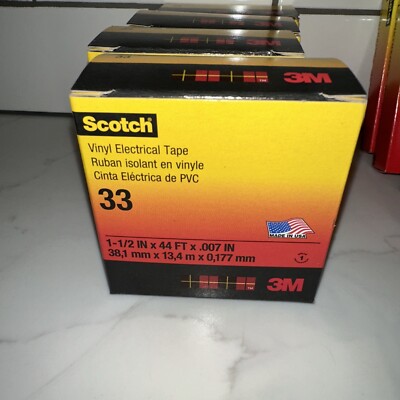 NEW- Scotch Super 33  1-1/2'' x 44' Vinyl Electrical Tape Black