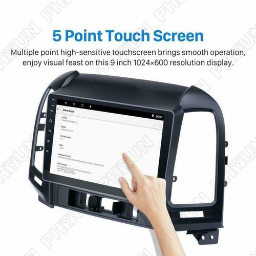 HD GPS 2+32GB 9'' Android 9.1 Car Stereo Radio OBD For HYUNDAI SANTA 2005-2012 - Picture 1 of 11