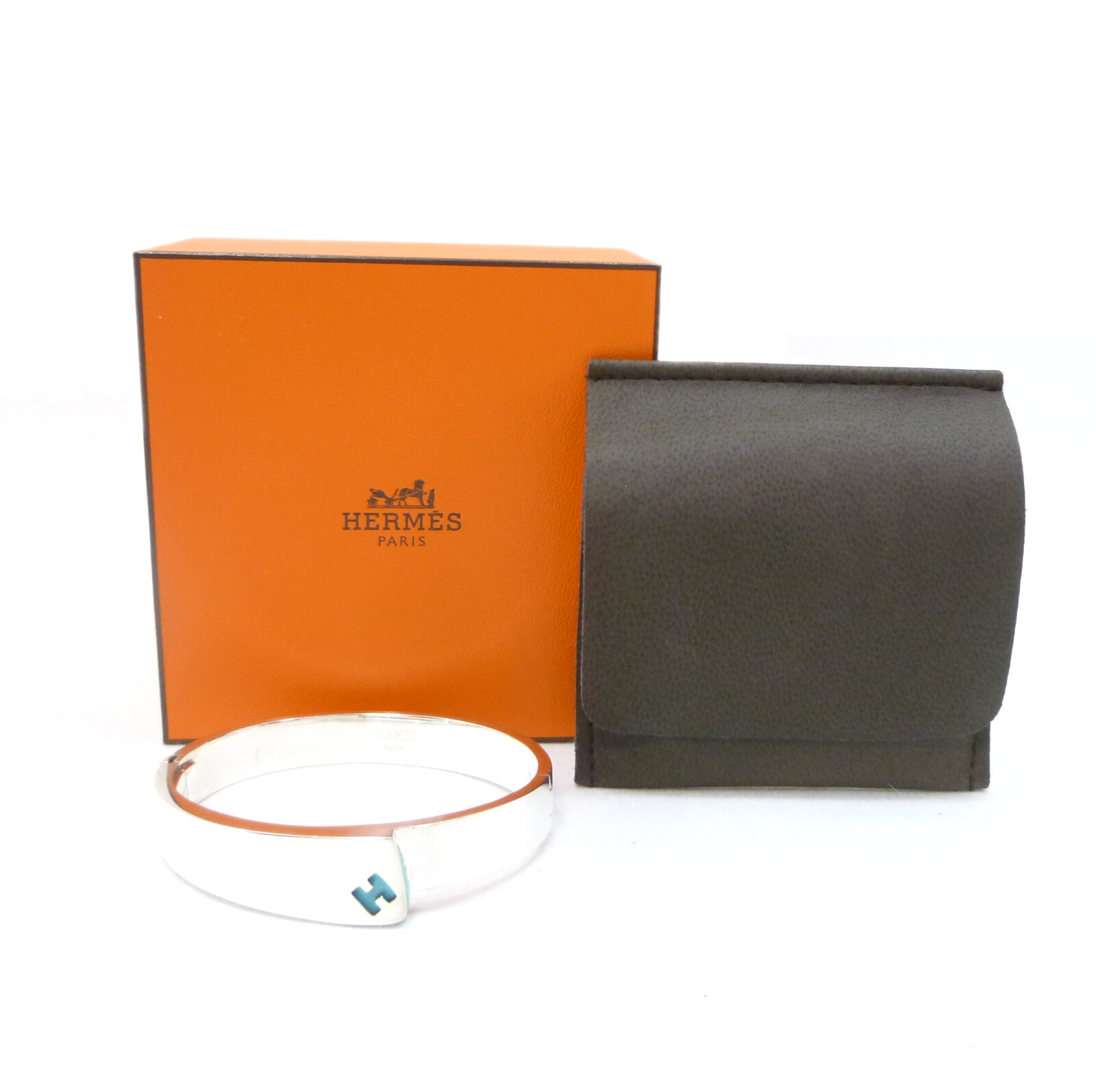 Authentic HERMES Candy Bangle Bracelet Sterling S… - image 1