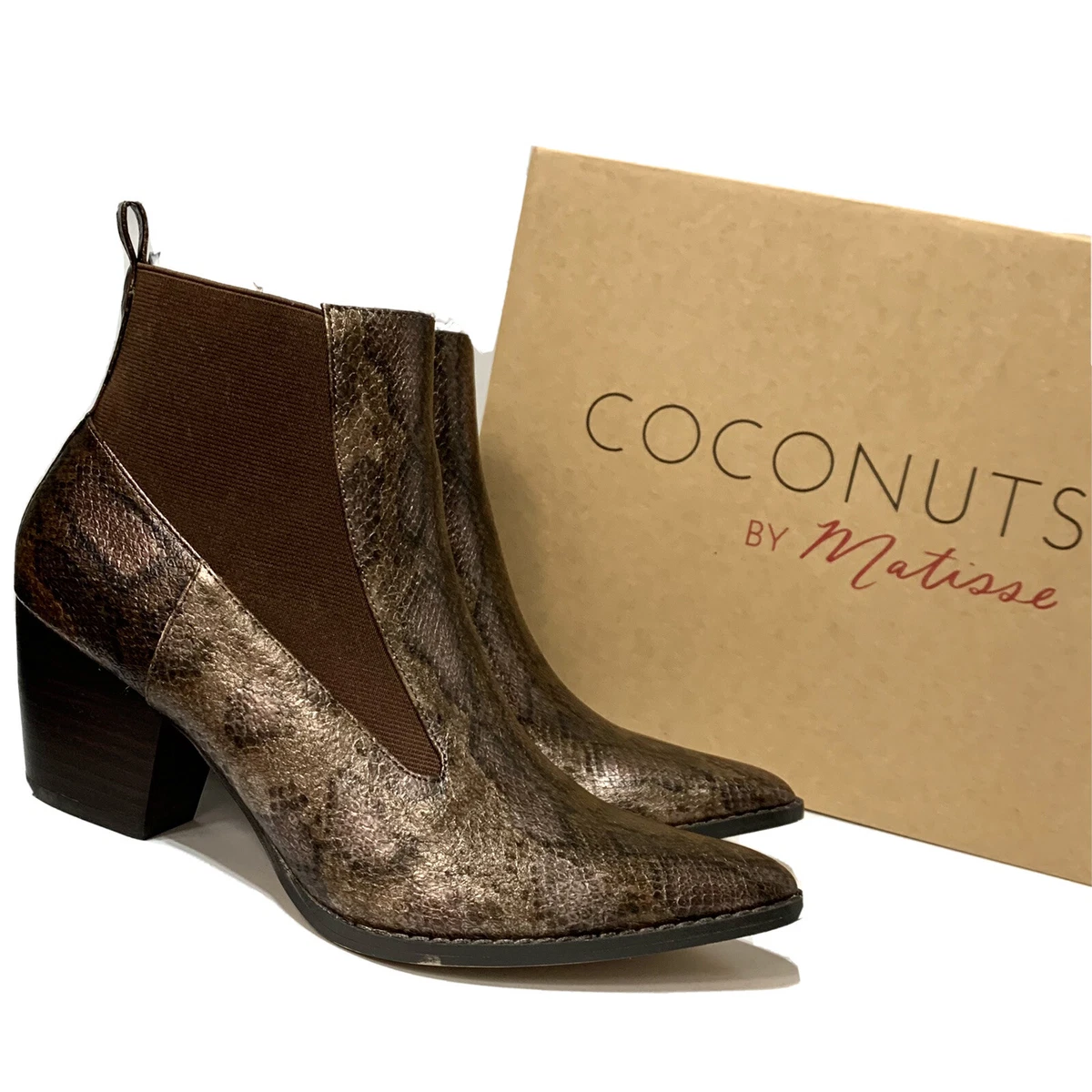 Coconuts snakeskin deals booties