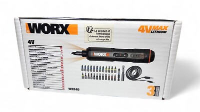 WORX WX240 Akkuschauber Set 4V Max Stabschrauber Akku-Stabschrauber kabellos